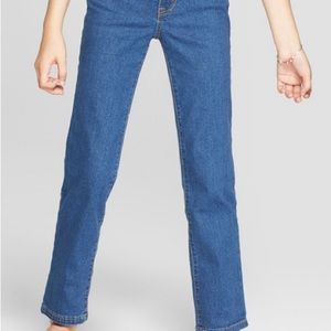 NWT. Cat & Jack girls mid-rise straight jeans